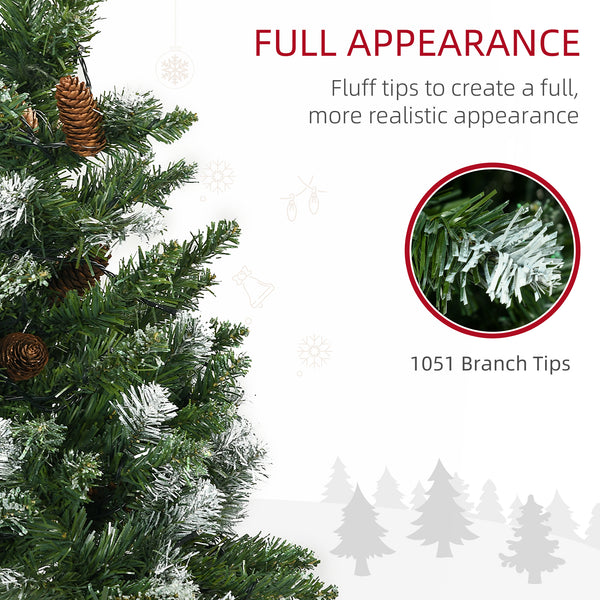 Sapins de Noël décoratif de 7,5 pieds pré-éclairé avec ouverture automatique