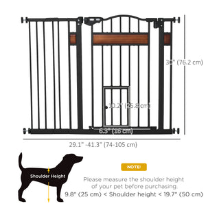 Barrière pour chien extra large avec chatière