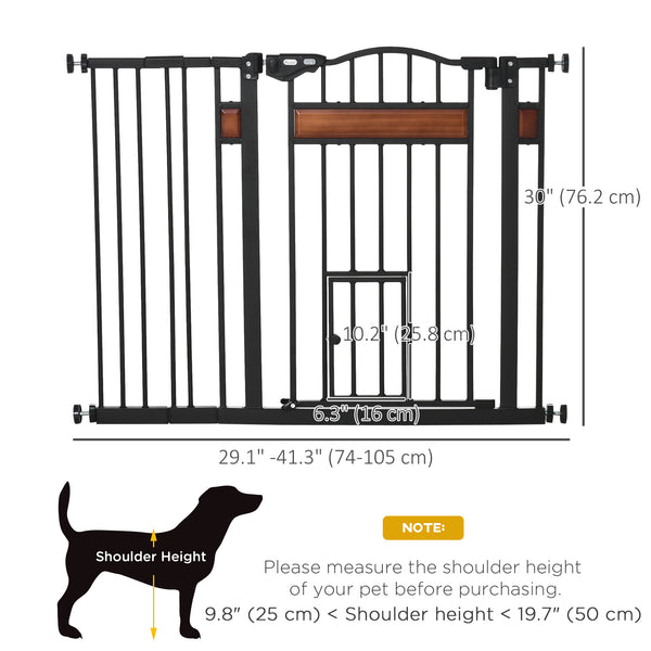 Barrière pour chien extra large avec chatière