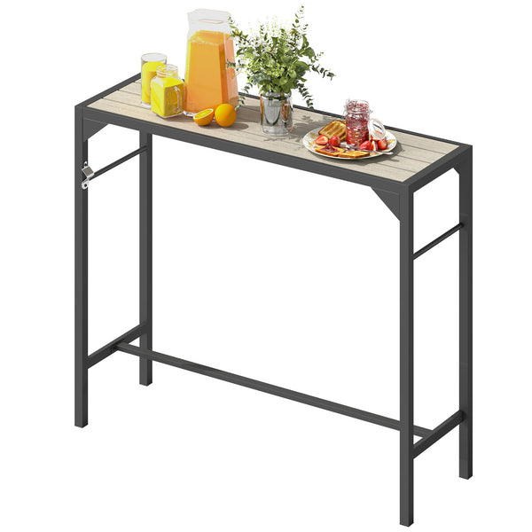 Table de bar d'extérieur avec ouvre-bouteille intégré