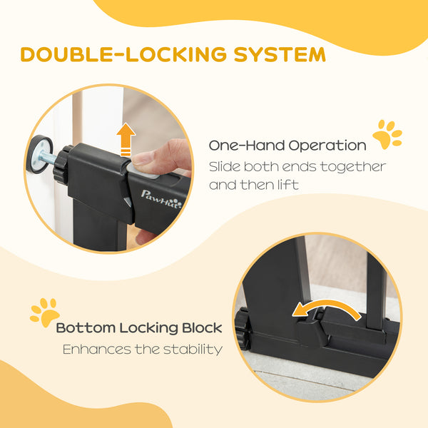 Barrière de sécurité extra large avec petite porte, noire