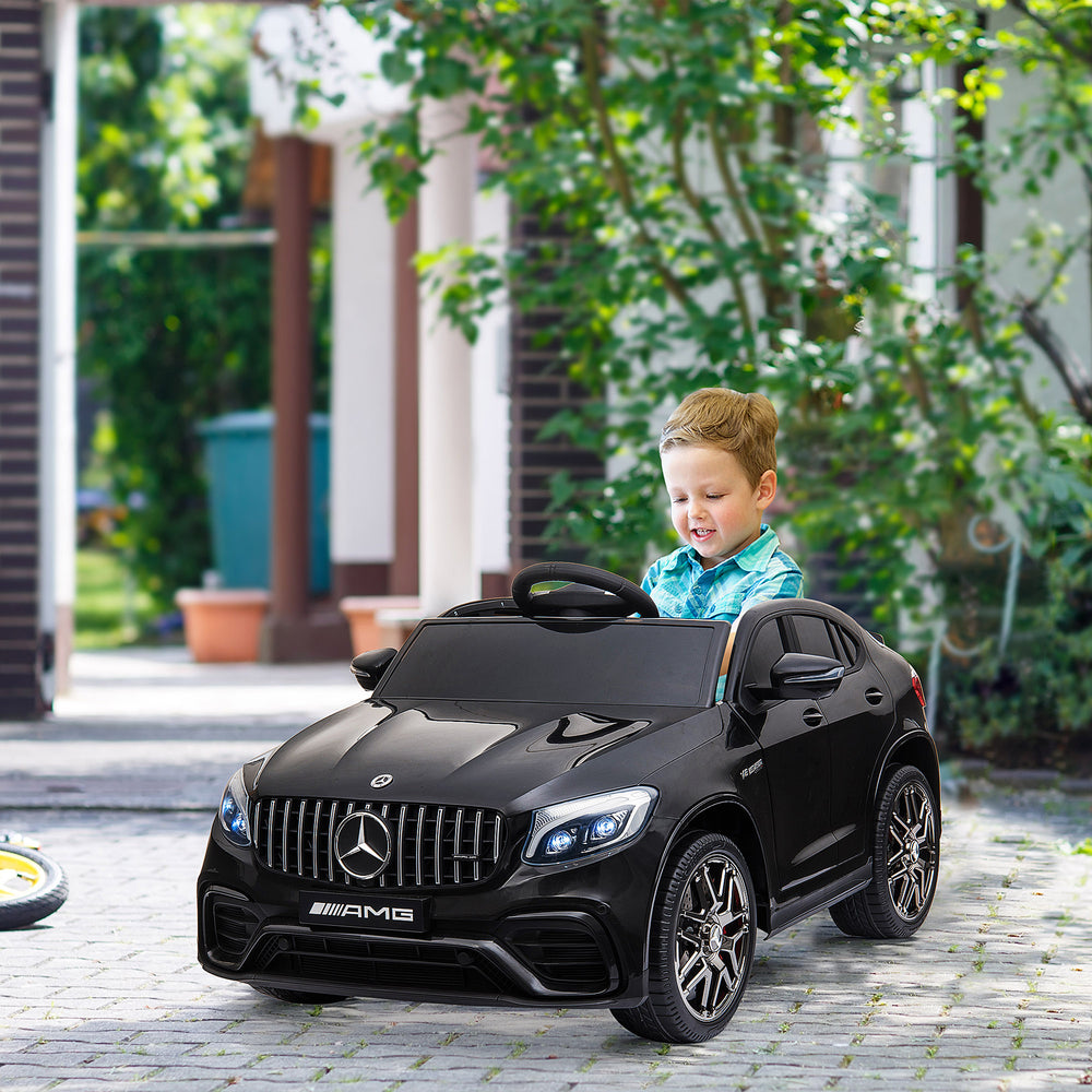 Voiture électrique 12 V avec télécommande et suspension, noir