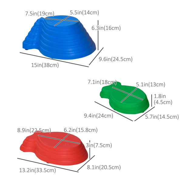 Lot de 11 pierres d'équilibre antidérapantes style poisson
