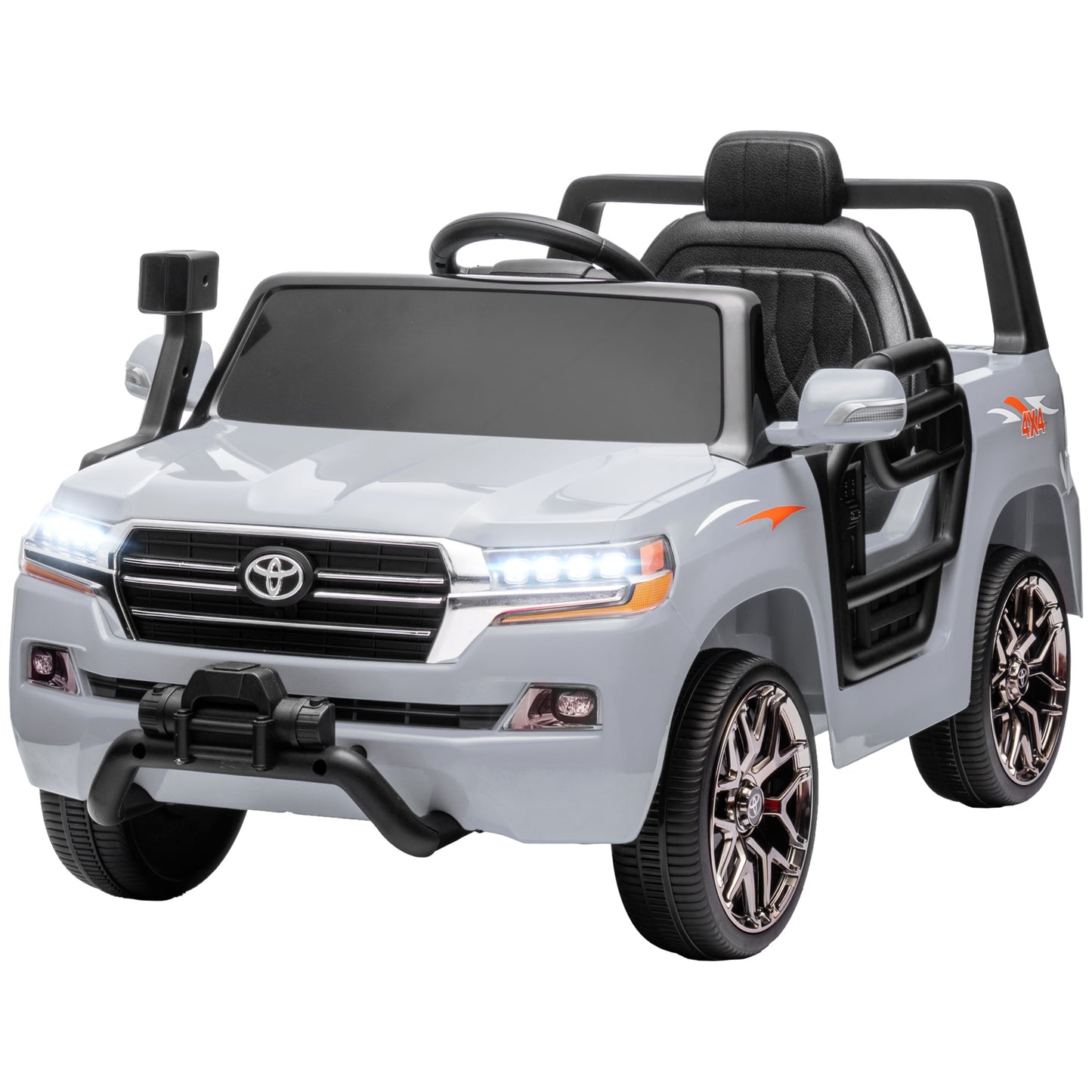 Licensed 12V Toyota Land Cruiser Car with Remote Control, Grey
