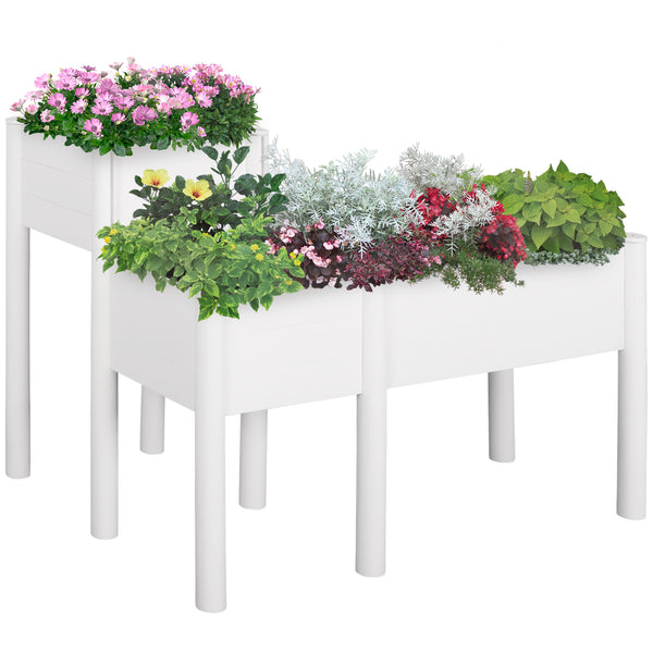 Jardinière surélevée avec pieds et doublure non tissée