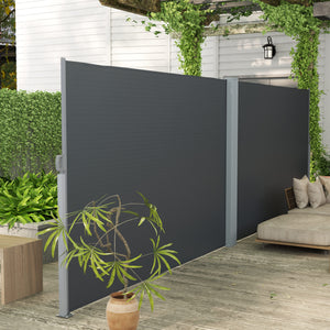 Store extérieur rétractable double face, gris anthracite