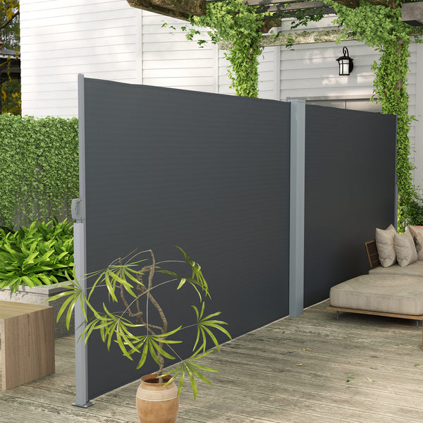 Store extérieur rétractable double face, gris anthracite