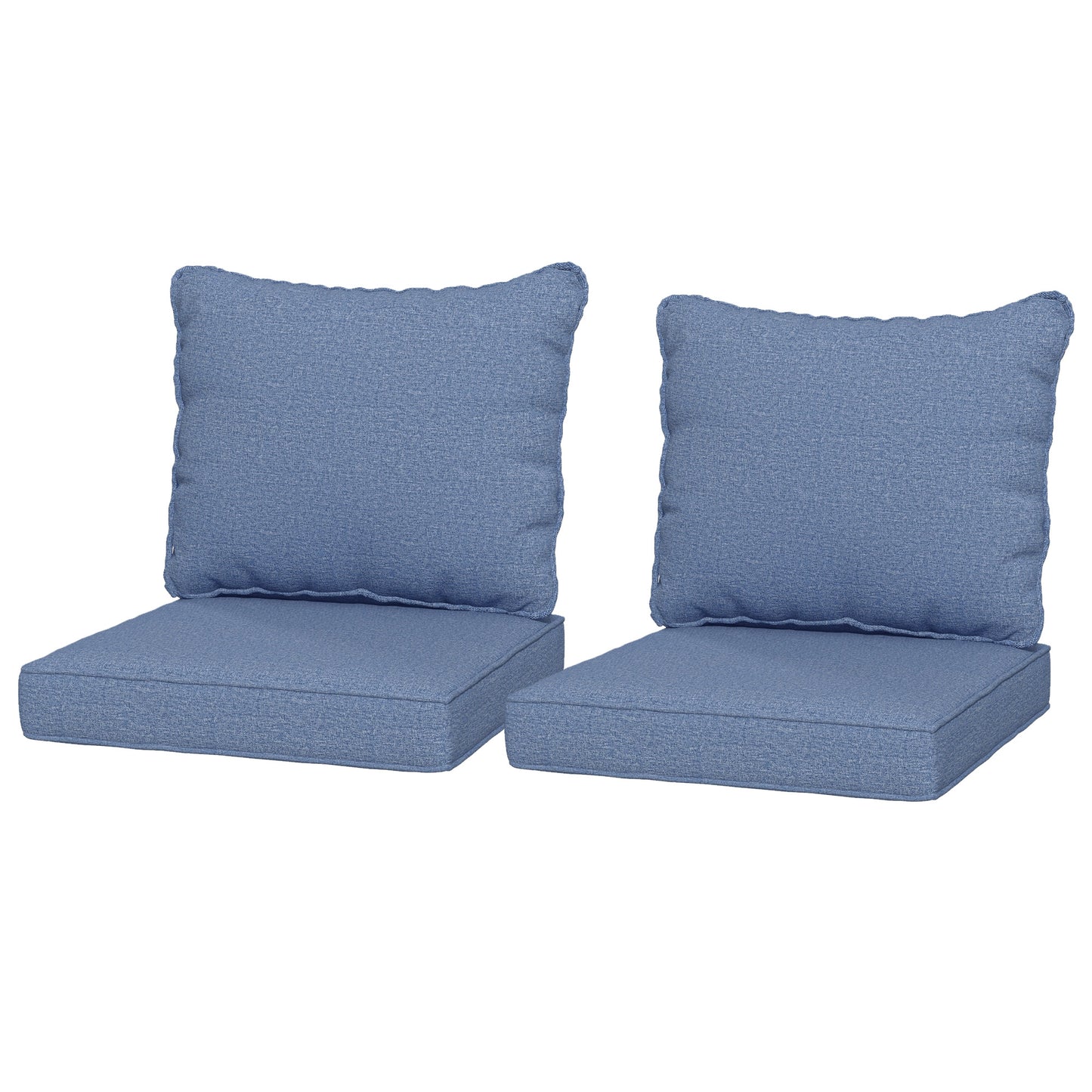 Coussins de remplacement, lot de 4, coussins de chaise de patio, bleu
