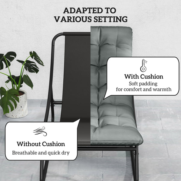 Outdoor rocking chair with cushion