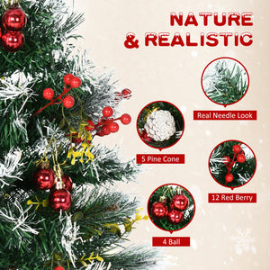 Lot de 2 sapins de Noël artificiel pré-éclairé HOMCOM de 2 pieds avec LED blanc chaud