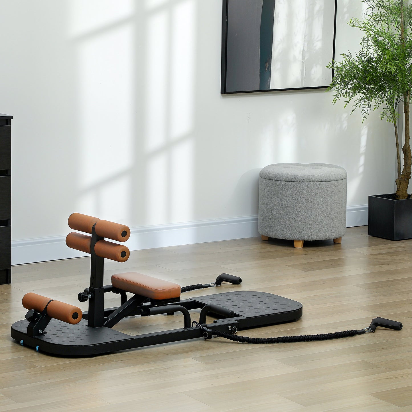 Appareil de squat pliable avec support pour pompes, idéal pour renforcer et tonifier les muscles fessiers à la maison