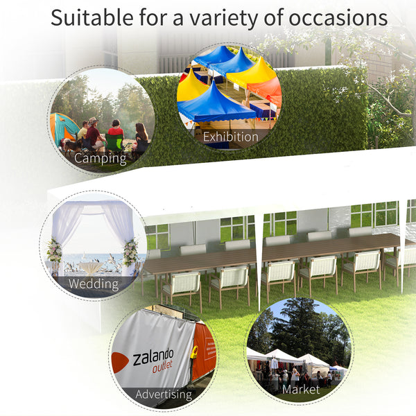 10' x 29' Party Tent, Canopy Tent with Sidewalls and Large Transparent Windows for Garden, Backyard, Outdoor, White