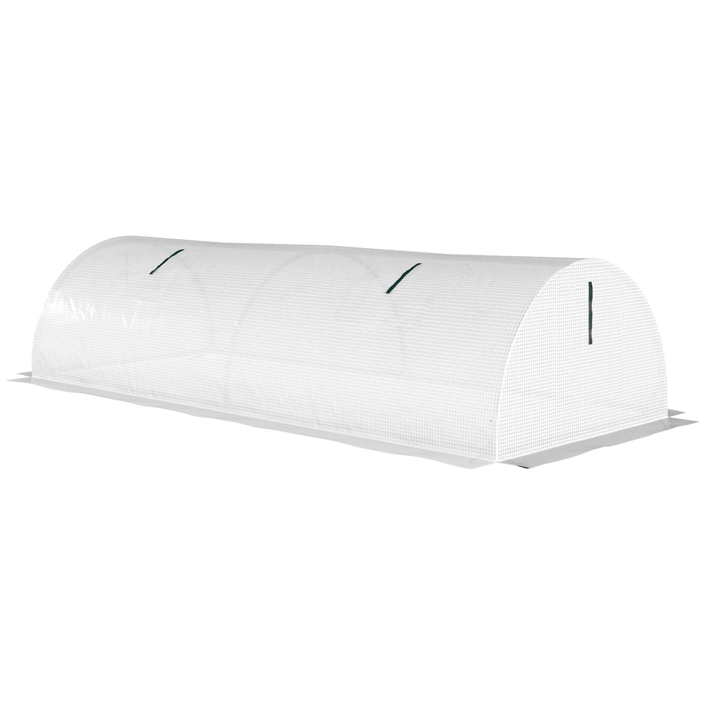 Mini serre portable avec 5 fenêtres en filet et structure en acier