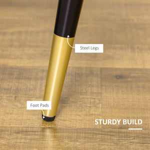 Set of 2 chairs with faux leather upholstery and steel legs, cream color