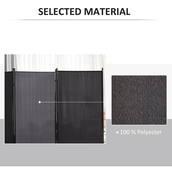 Paravent à 3 panneaux, double charnière et pliable, gris anthracite