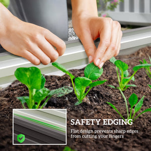 Lot de 2 jardinières surélevées galvanisées, gris foncé