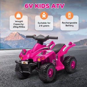 6V mountain bike with music, pink