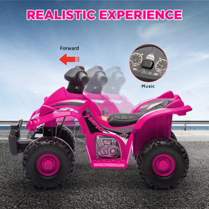 6V mountain bike with music, pink