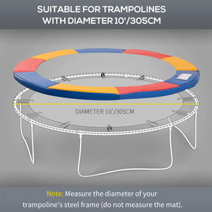 Replacement safety pad for 10-foot trampoline, multicoloured