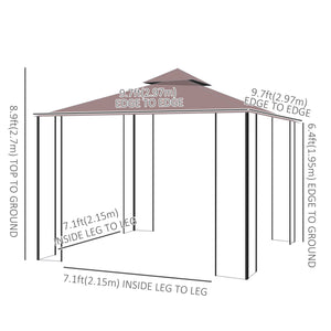 Gazebo 10 x 10 avec moustiquaire intégrée