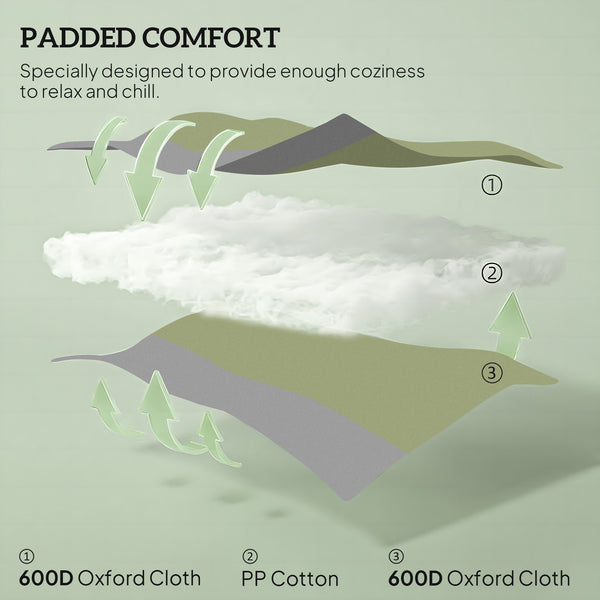Ensemble de 2 fauteuils à bascules pliants, vert