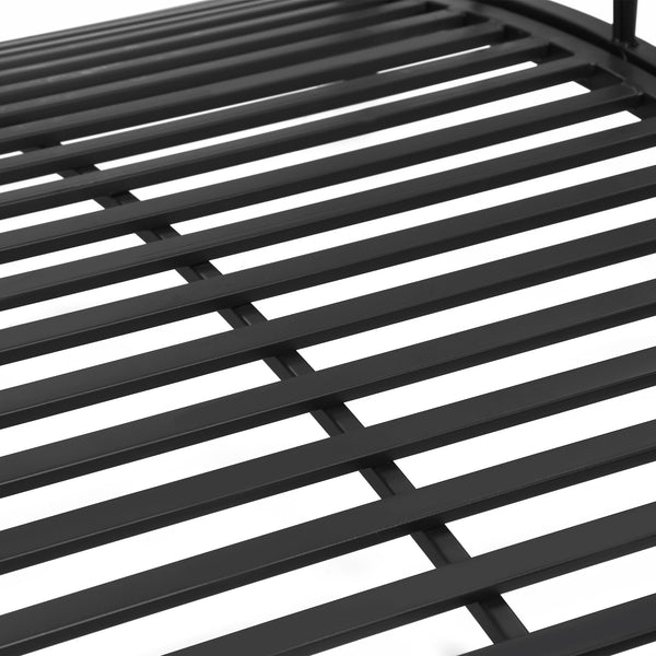 Pont de jardin classique avec rambardes de sécurité, noir