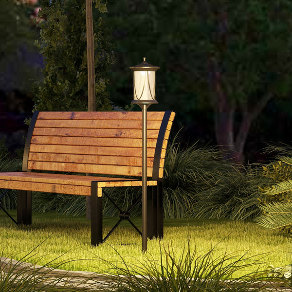 Lampe solaire sur poteau