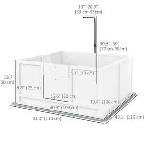 Caisse de mise bas avec support lumineux rétractable et tapis imperméable