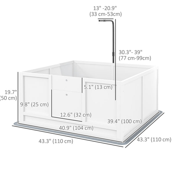 Caisse de mise bas avec support lumineux rétractable et tapis imperméable