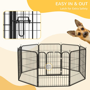 8-panel heavy-duty metal playpen