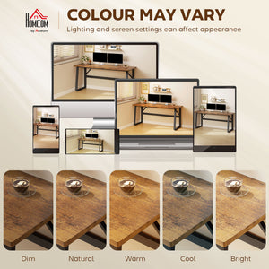 Bureau d'ordinateur 180 cm avec pieds réglables, style moderne, marron