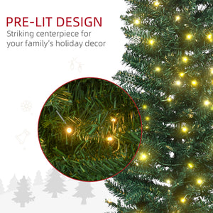 Sapin de Noël artificiel pré-éclairé de 7 pieds avec lumières LED blanc chaud