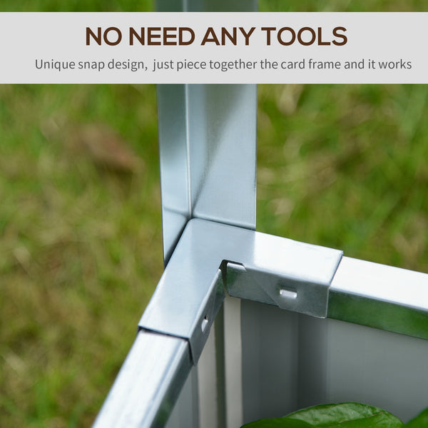 Raised planter with netting, green 