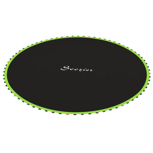 Soozier Trampoline Mat Replacement with Spring Pull Tool and 72 V-Hooks, Fits 12ft Trampoline, Using 5.5" Springs, Green