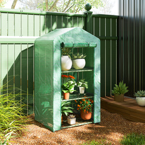 3-tier mini greenhouse with fixing clips