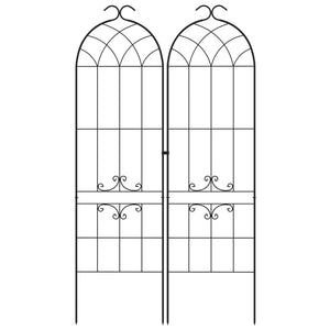 Ensemble de 2 treillis de jardin pour plantes grimpantes