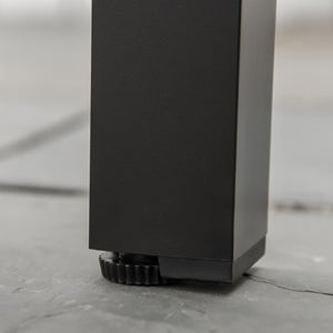 Table de jardin rectangulaire en aluminium, noire