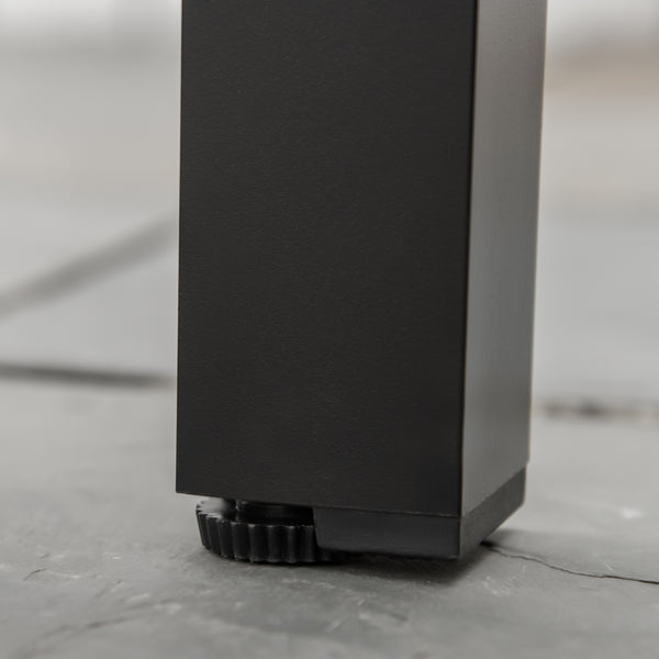 Table de jardin rectangulaire en aluminium, noire