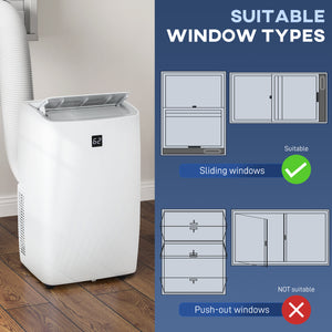 Climatiseur portatif 12 000 BTU, climatisation avec refroidissement, déshumidificateur, ventilateur