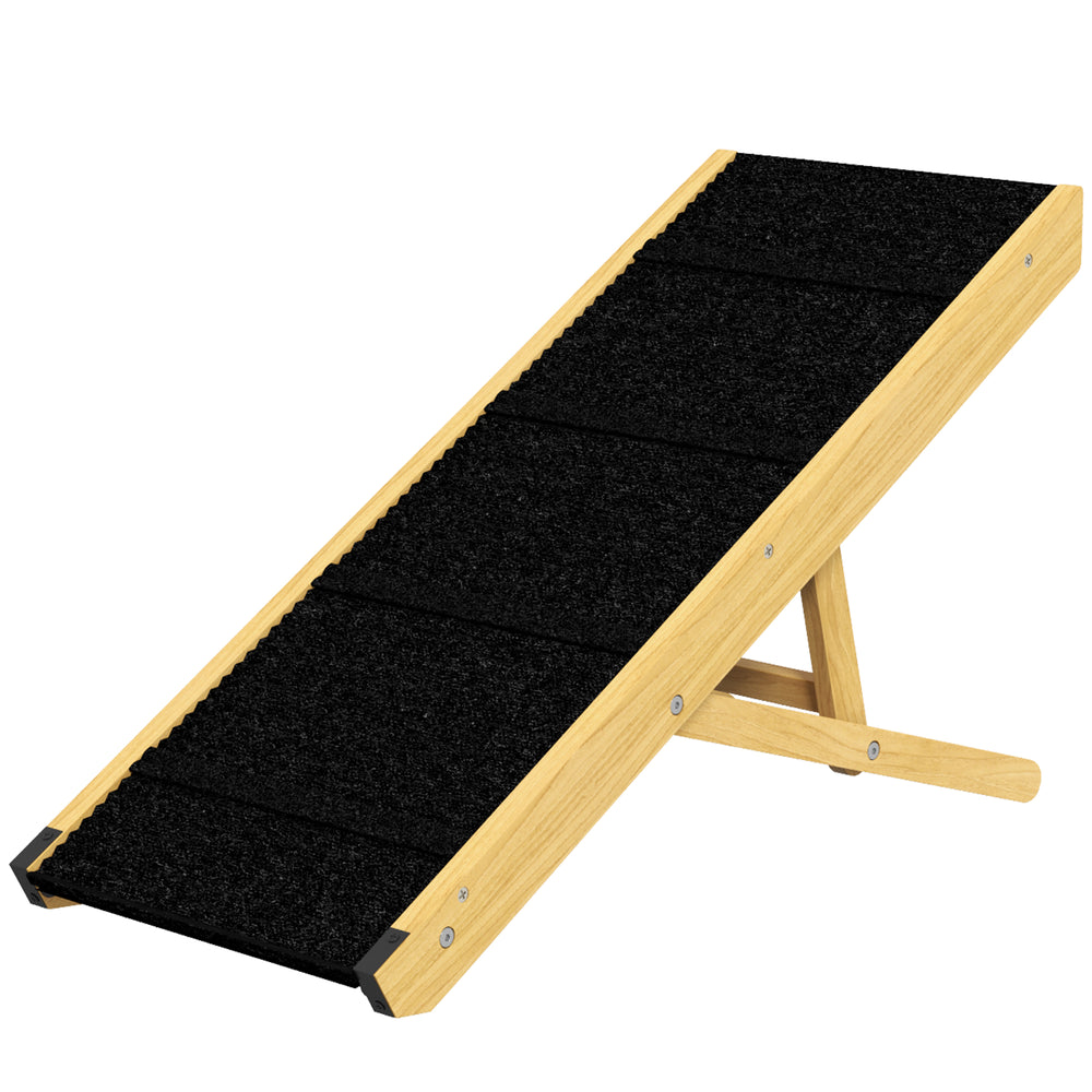 Foldable dog ramp with 4 adjustable height levels