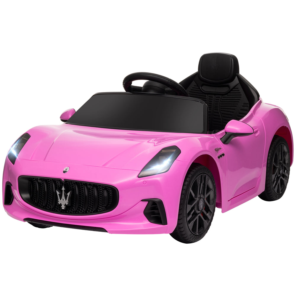Voiture électrique pour enfants 12V Maserati Gran Turismo sous licence avec télécommande, rose