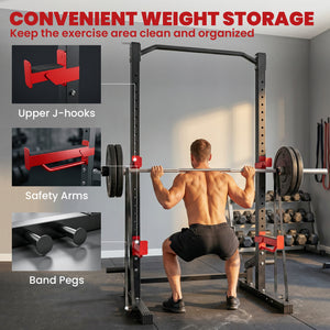 Support de musculation renforcé avec rangement, 1 100 lb
