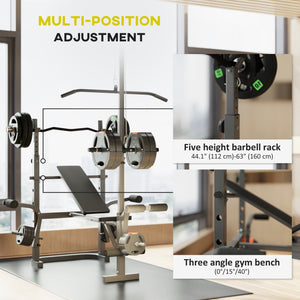 Banc de musculation réglable avec support pour développé couché et tirage latéral