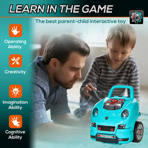 Car Maintenance Playset, Blue