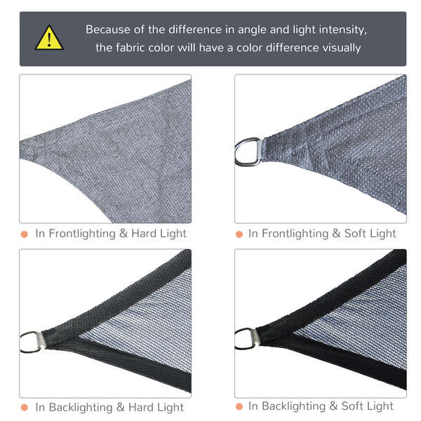 Voile d’ombrage rectangulaire extérieur – Protection solaire anti-UV, gris