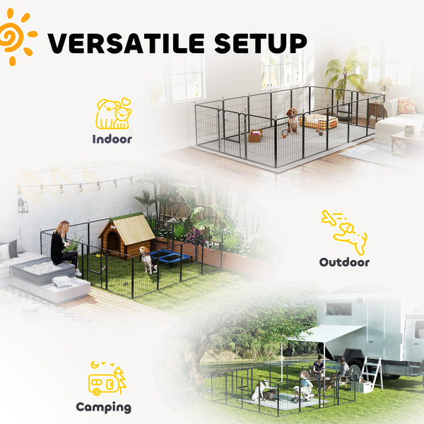 16-panel playpen with strap