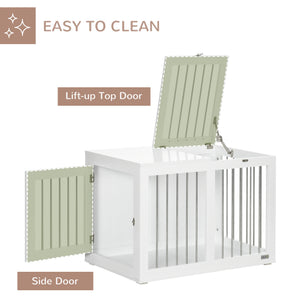 Meuble cage de 31,5 pouces avec double porte, blanc
