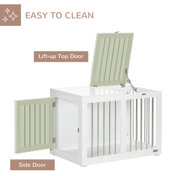 Meuble cage de 31,5 pouces avec double porte, blanc