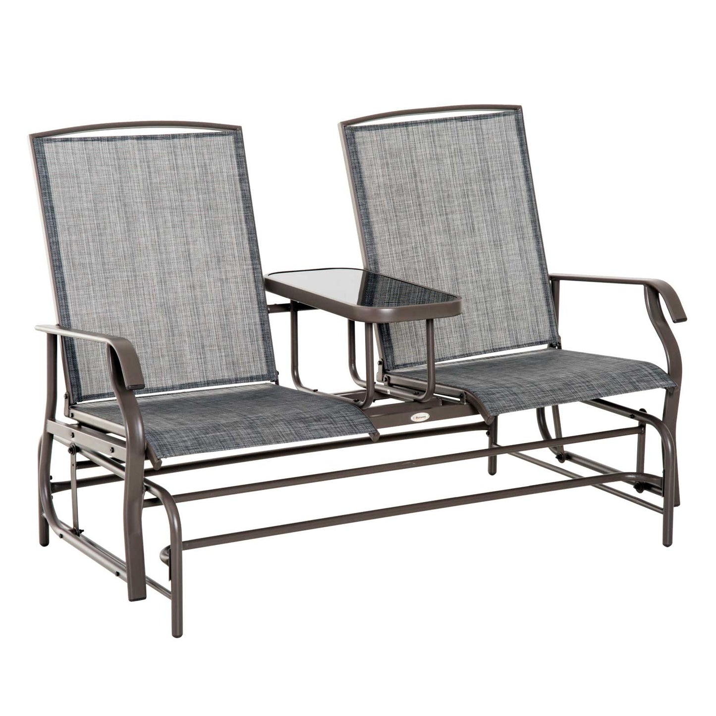 Outsunny 2-seater sliding garden bench