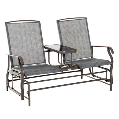Outsunny 2-seater sliding garden bench